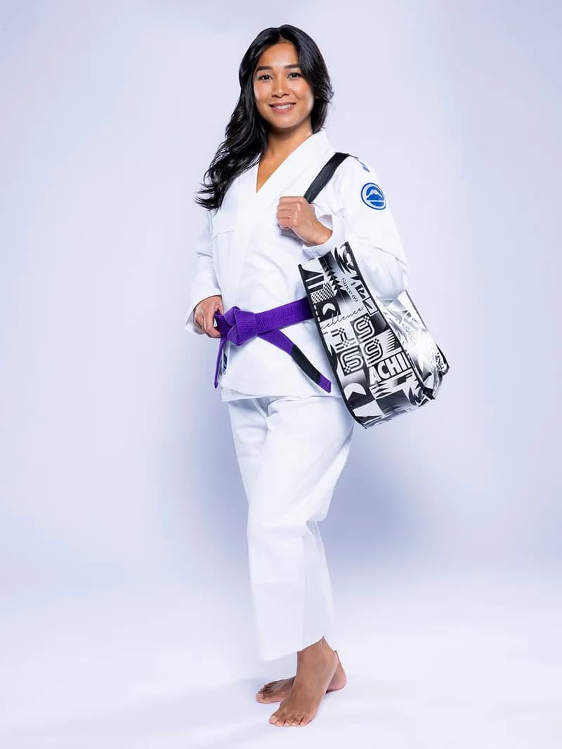 Womens Baseline 2.0 Slim Fit BJJ Gi White Navy — image 1 of 1