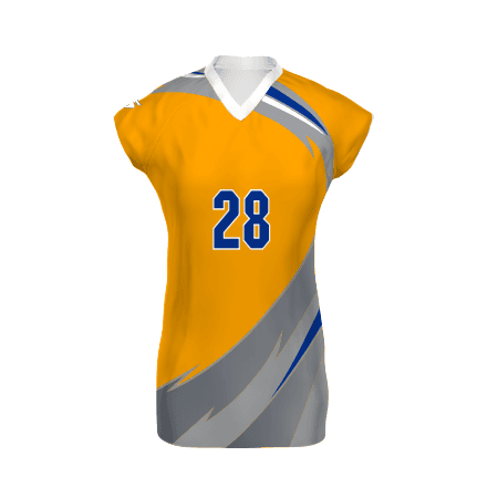 Girls FreeStyle Sublimated Cap Sleeve Volleyball Jersey