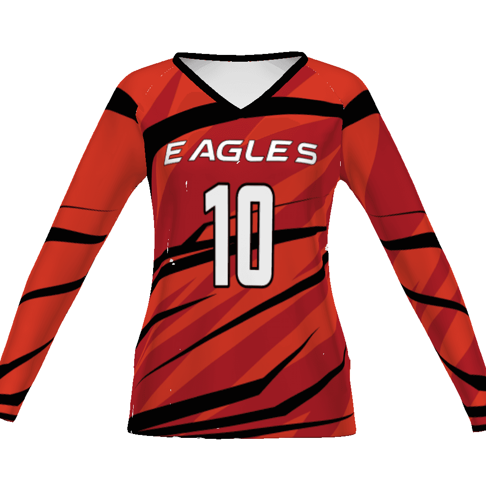 Ladies FreeStyle Sublimated Turbo Long Sleeve Volleyball Jersey