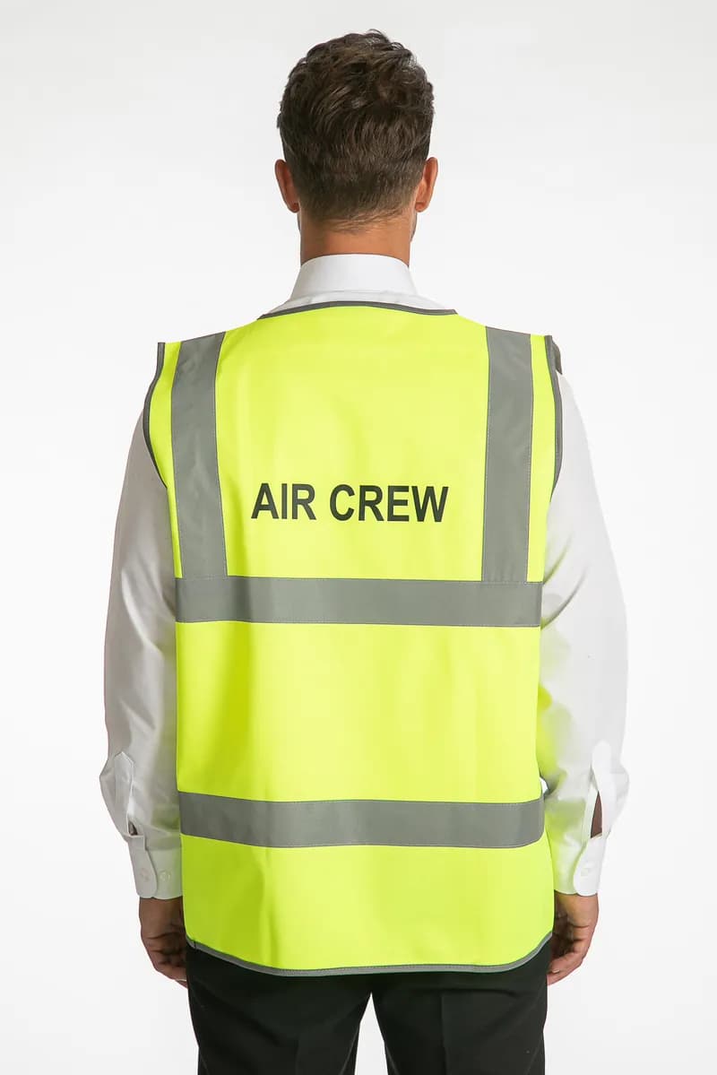 Airport Ground Crew Hi-Vis Vest Yellow