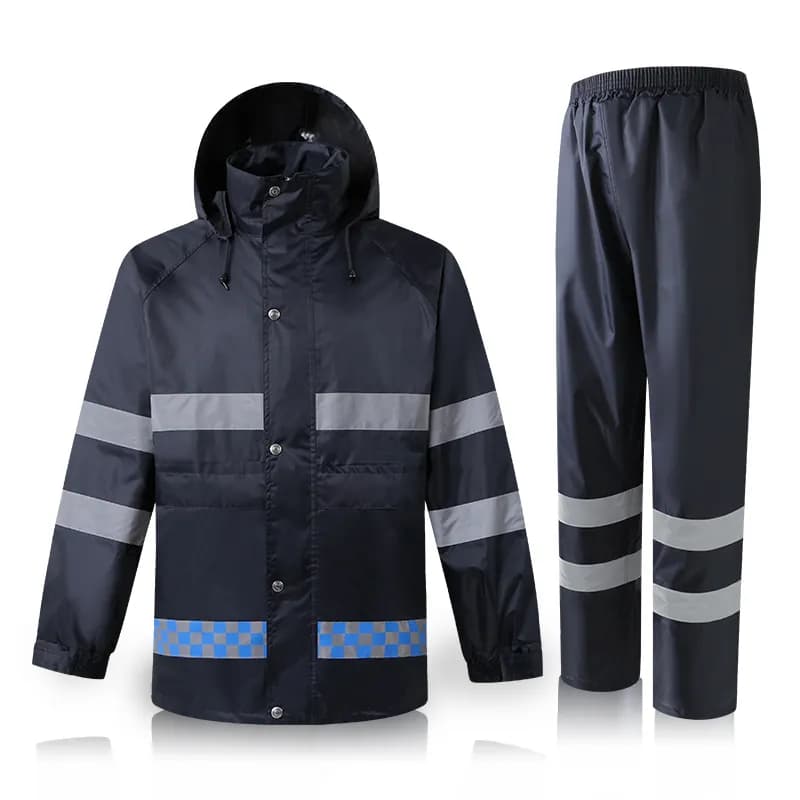 Blue Parachute Washable Waterproof Adult Wear Raincoat — image 1 of 1