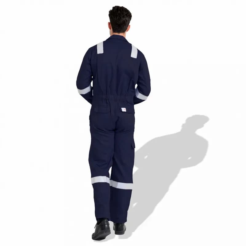 Flame Retardant F1023 Cotton Pre-Shrink 240 GSM Coverall with Reflective Tape — image 1 of 1