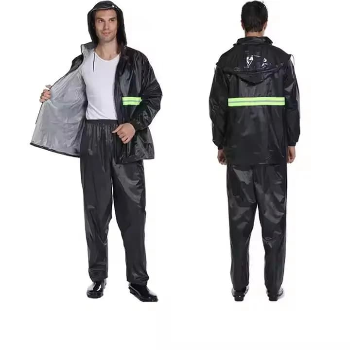 GG435 PVC Waterproof Hood Reflective Strip Rain Suit — image 1 of 1