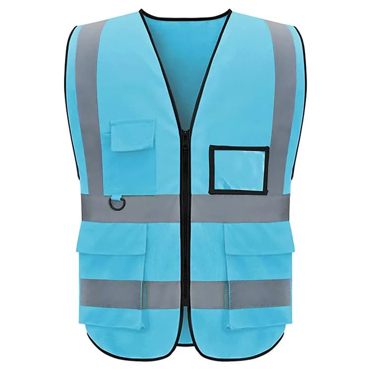 Reflective 120GSM Polyester Blue Safety Vest — image 1 of 1