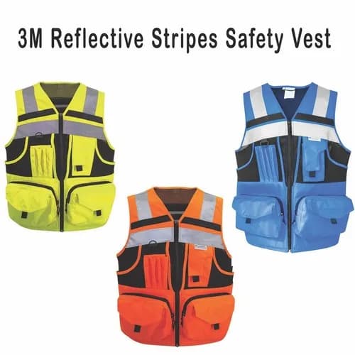 Triple Reflective Tape Hi-Vis Vest