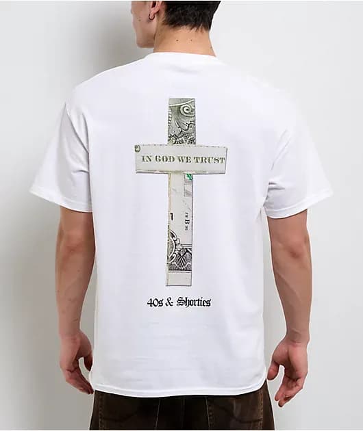 40s Shorties Cash Is King White T-Shirt