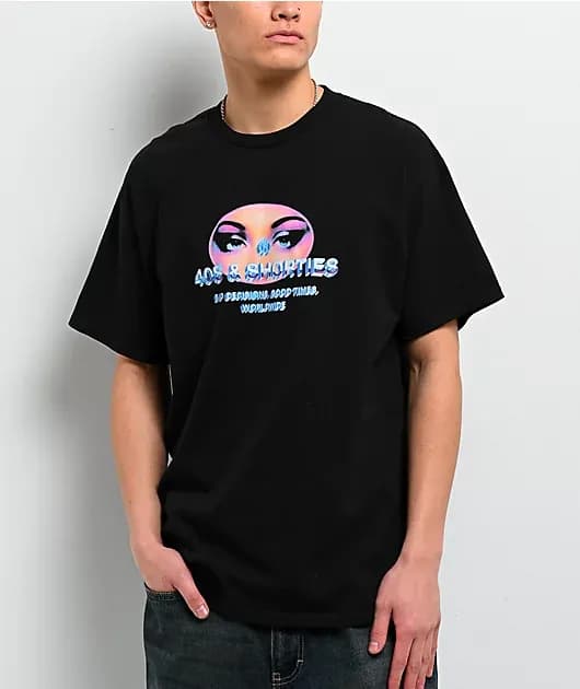 40s Shorties Eyes Without A Face Black T-Shirt