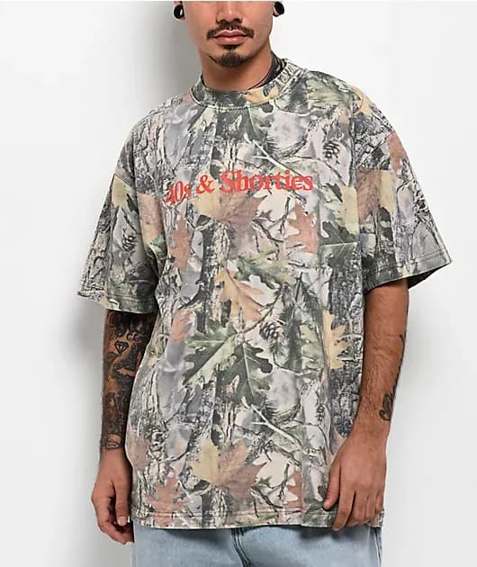 40s Shorties Grungy OG Log Camo Boxy T-Shirt