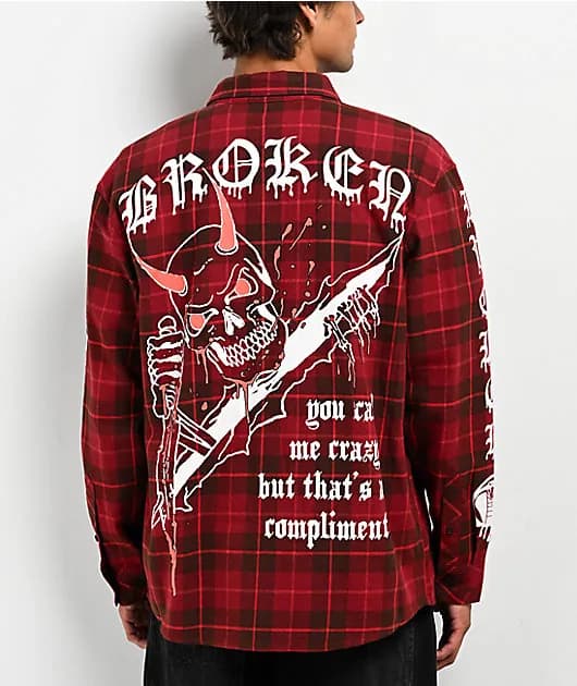5150 Red Flannel Button Up Shirt