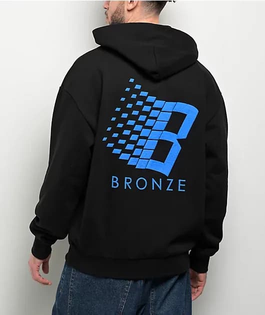 Logo Puff Print Black Hoodie — image 1 of 1