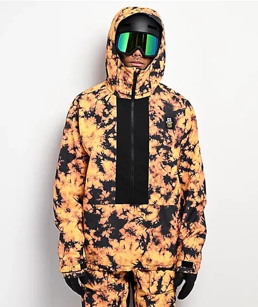 Sublime Orange Tie Dye Anorak Snowboard Jacket — image 1 of 1