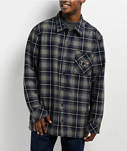 Riverside Grey Blue Flannel Shirt — image 1 of 1