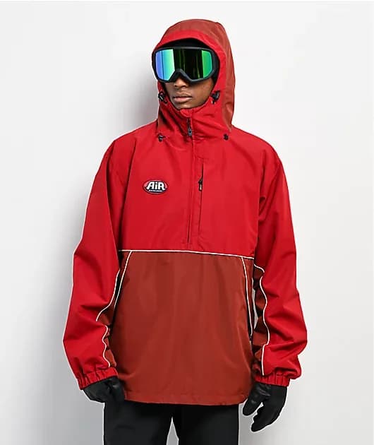Airblaster Shifty Pullover Red 10K Snowboard Jacket — image 1 of 1