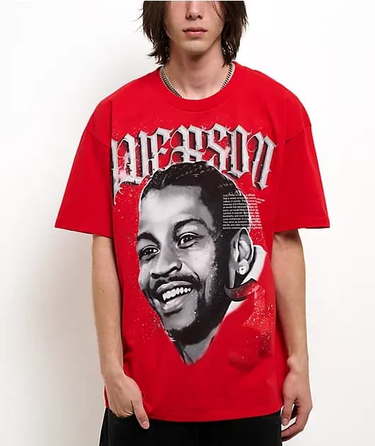 Allen Iverson 3 Red T-Shirt — image 1 of 1