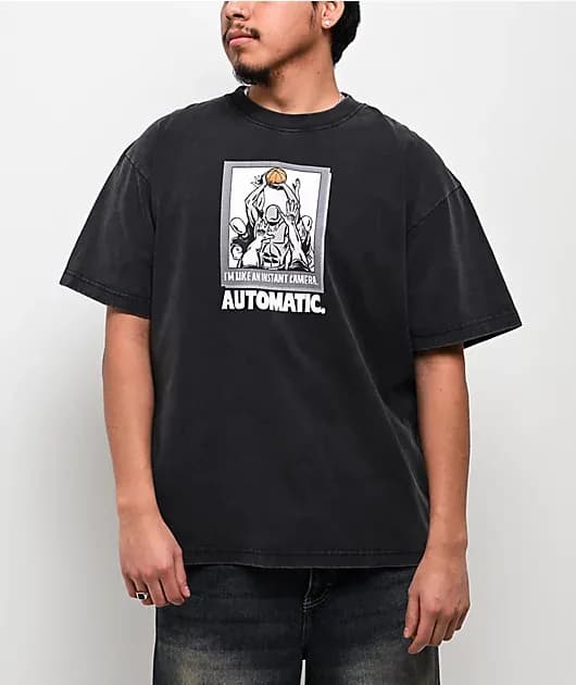 AND1 Instant Camera Vintage Black T-Shirt — image 1 of 1