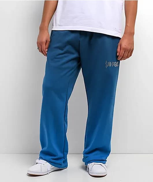 Angel Blue Rhinestone Sweatpants — image 1 of 1