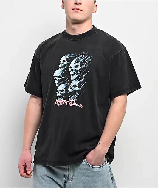 April Dead Black Wash Boxy T-Shirt — image 1 of 1