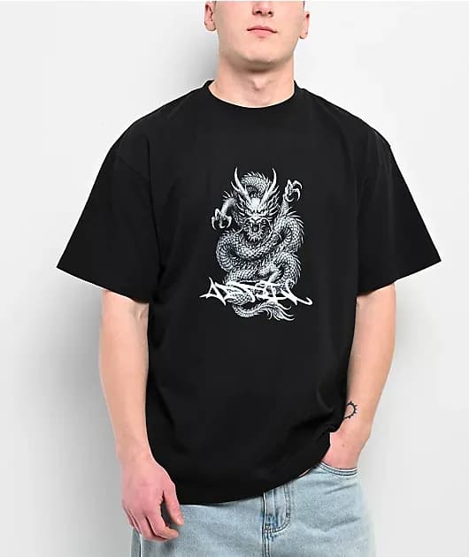 April Fantasy Black Boxy T-Shirt — image 1 of 1