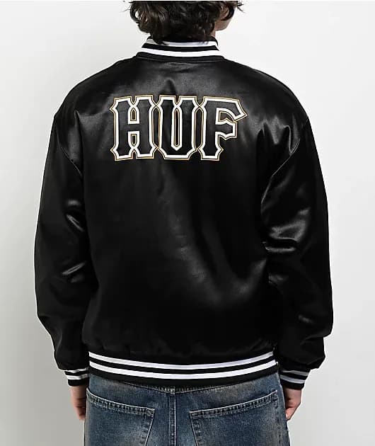 Back 2 Back Black Orange Reversible Bomber Jacket — image 1 of 1