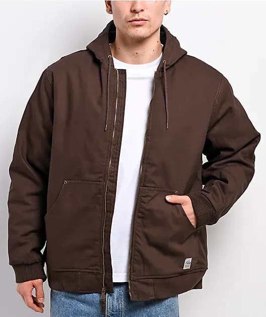 Bass Creek Outfitters Quilted Brown Canvas Jacket — image 1 of 1