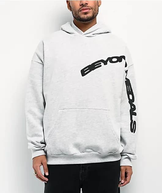 Beyond Medals Puff Grey Hoodie — image 1 of 1