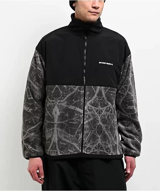Beyond Medals Tech Grey Fleece Zip Jacket — image 1 of 1