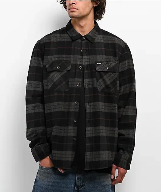 Bowery Black Charcoal Flannel Shirt — image 1 of 1
