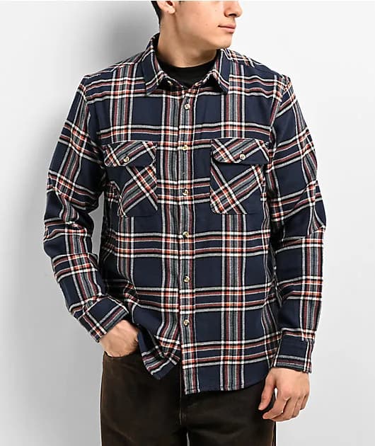 Bowery Navy Flannel Shirt — image 1 of 1