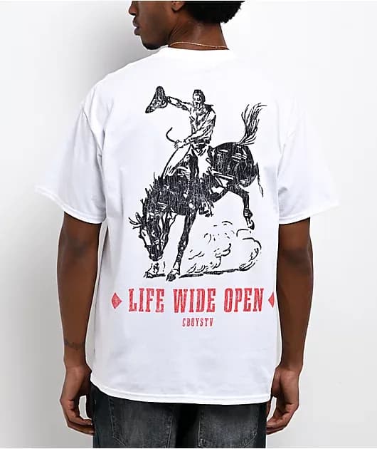 CboysTV Rodeo White T-Shirt — image 1 of 1