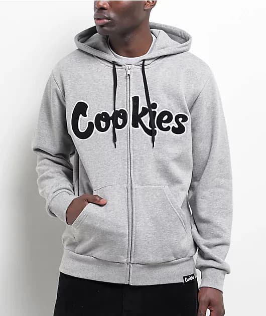 Chenille Heather Grey Zip Hoodie — image 1 of 1