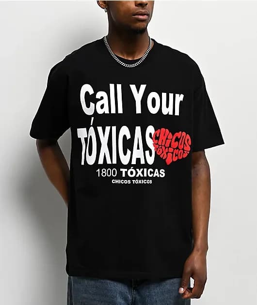 Chicos Toxicos 1-800 Black T-Shirt — image 1 of 1