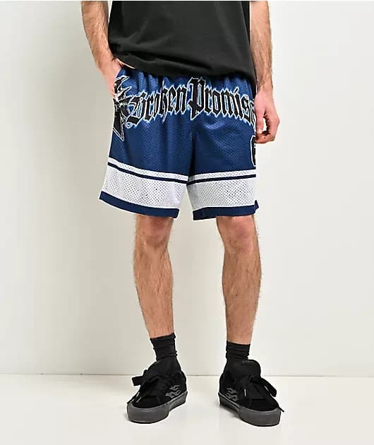 Compass Blue Mesh Shorts — image 1 of 1