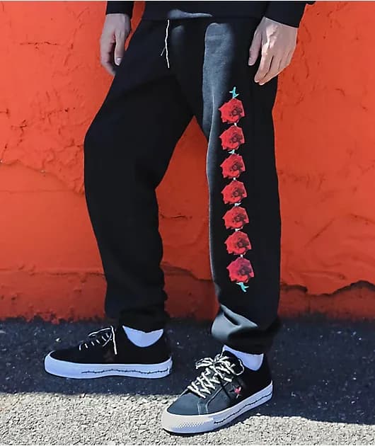 Converse Much Love Black Sweatpants — image 1 of 1