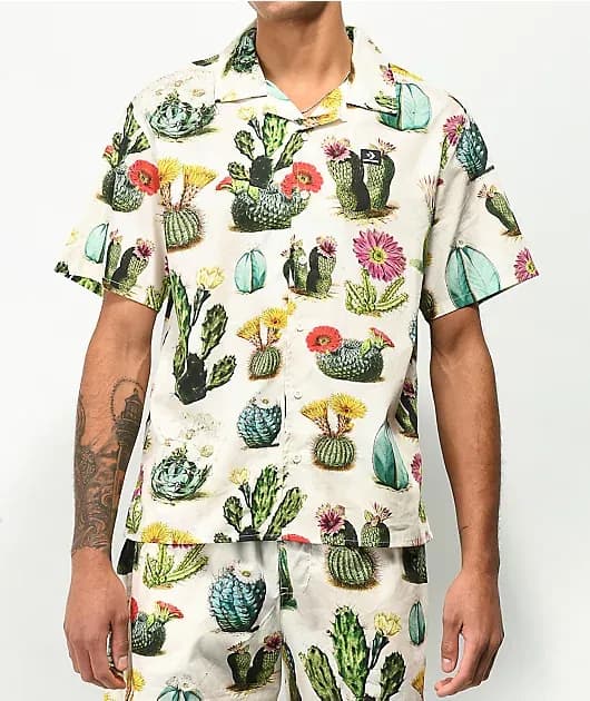 Converse Resort Sand Short Sleeve Button Up Shirt — image 1 of 1