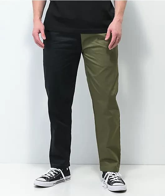 Cookman Crazy Patter Olive Black Chef Pants — image 1 of 1