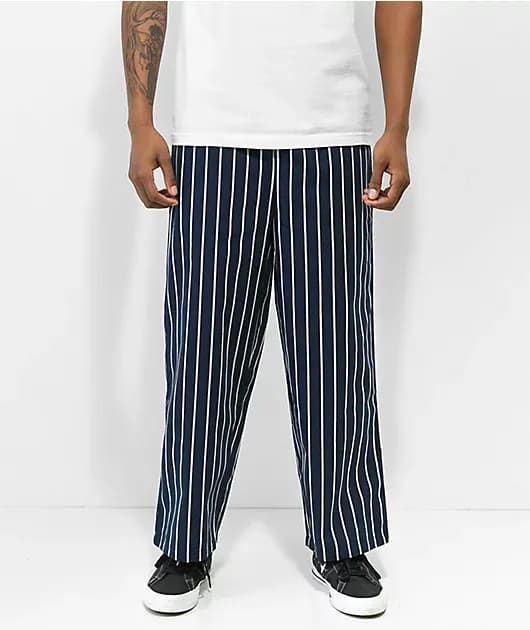 Cookman Navy Stripe Wide Chef Pants — image 1 of 1