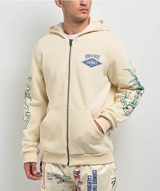 Cuban Link Natural Zip Hoodie — image 1 of 1