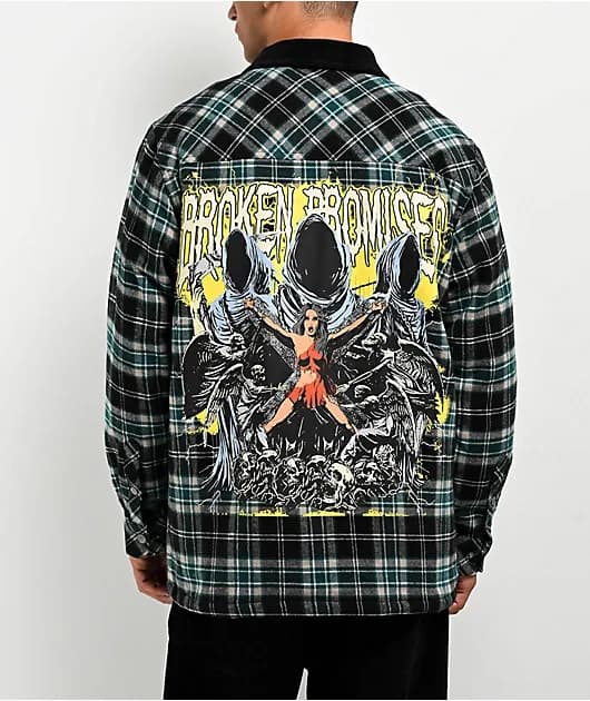 Damsel In Distress Black Blue Flannel Jacket — image 1 of 1
