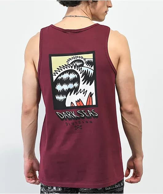 Dark Seas Breakout Burgundy Tank Top — image 1 of 1