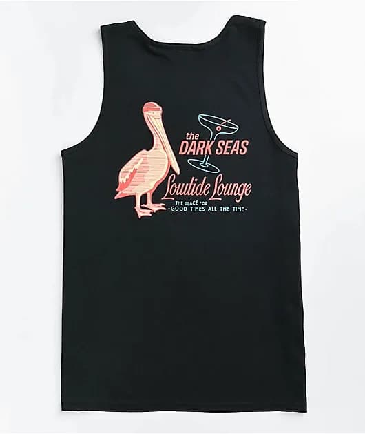 Dark Seas Corner Bar Black Tank Top — image 1 of 1