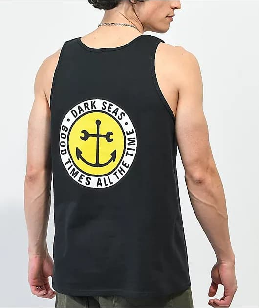 Dark Seas Good Vibes Black Tank Top — image 1 of 1