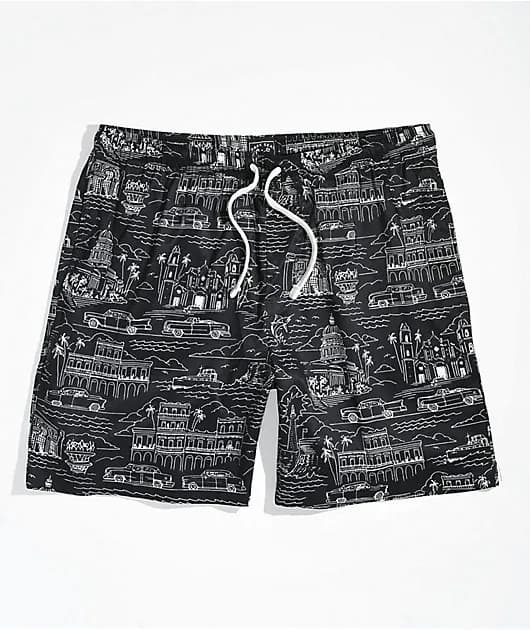 Dark Seas Habana Black Board Shorts — image 1 of 1