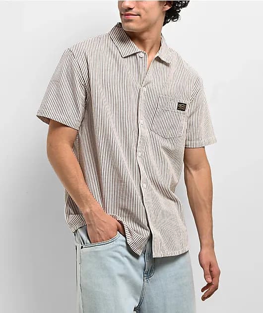 Dayshift Stripe II Natural Short Sleeve Shirt — image 1 of 1