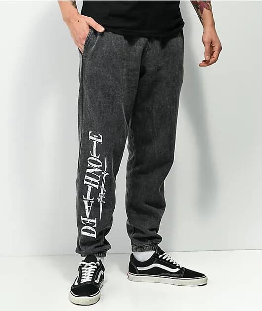 Death Note Washed Black Sweatpants — image 1 of 1