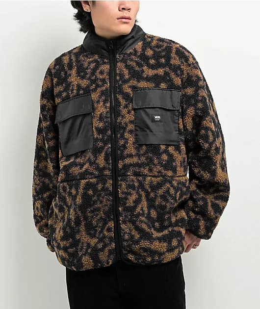 Debrusk Sepia Black Sherpa Zip Jacket — image 1 of 1