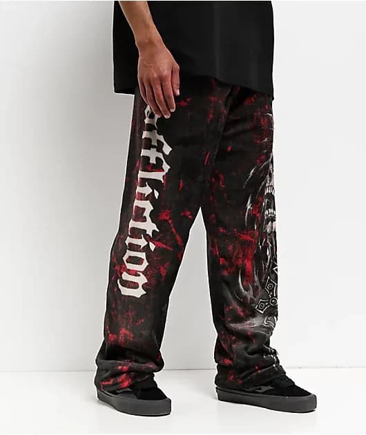 Decimation Black Plush Lounge Pants — image 1 of 1