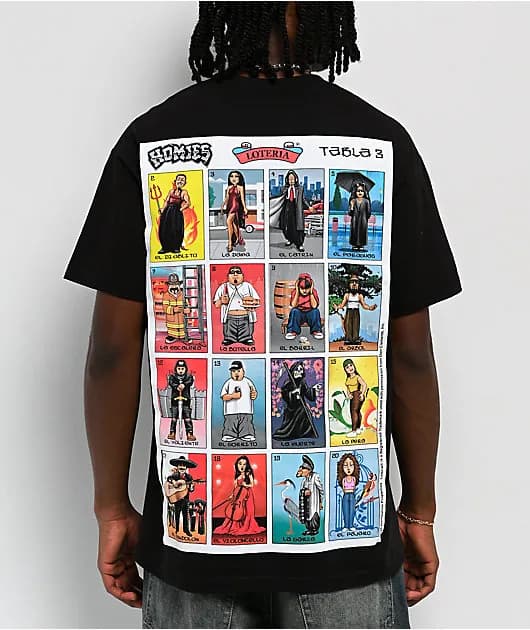 Statement Loteria Tabla Black T-Shirt — image 1 of 1