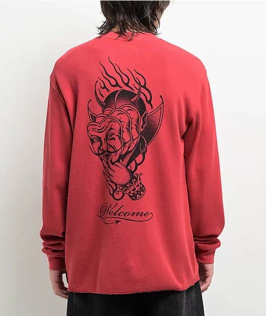 Diablo Red Thermal Long Sleeve T-Shirt — image 1 of 1