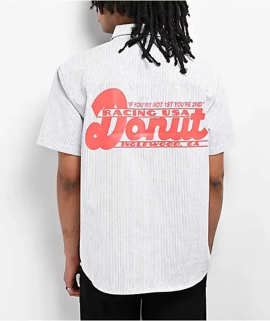 Donut White Stripe Work Shirt — image 1 of 1
