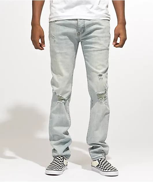 Dript Denim D.211 White Paint Blue Skinny Jeans — image 1 of 1